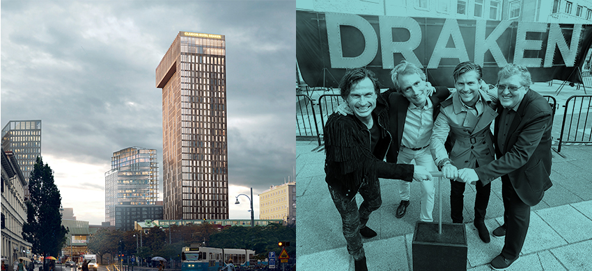 Visionsbild över Draken och en bild på ett team av människor.