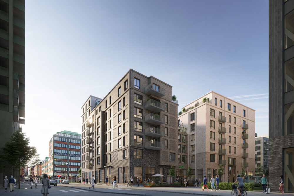 Riksbyggen – Vy från Nordhemsgatan