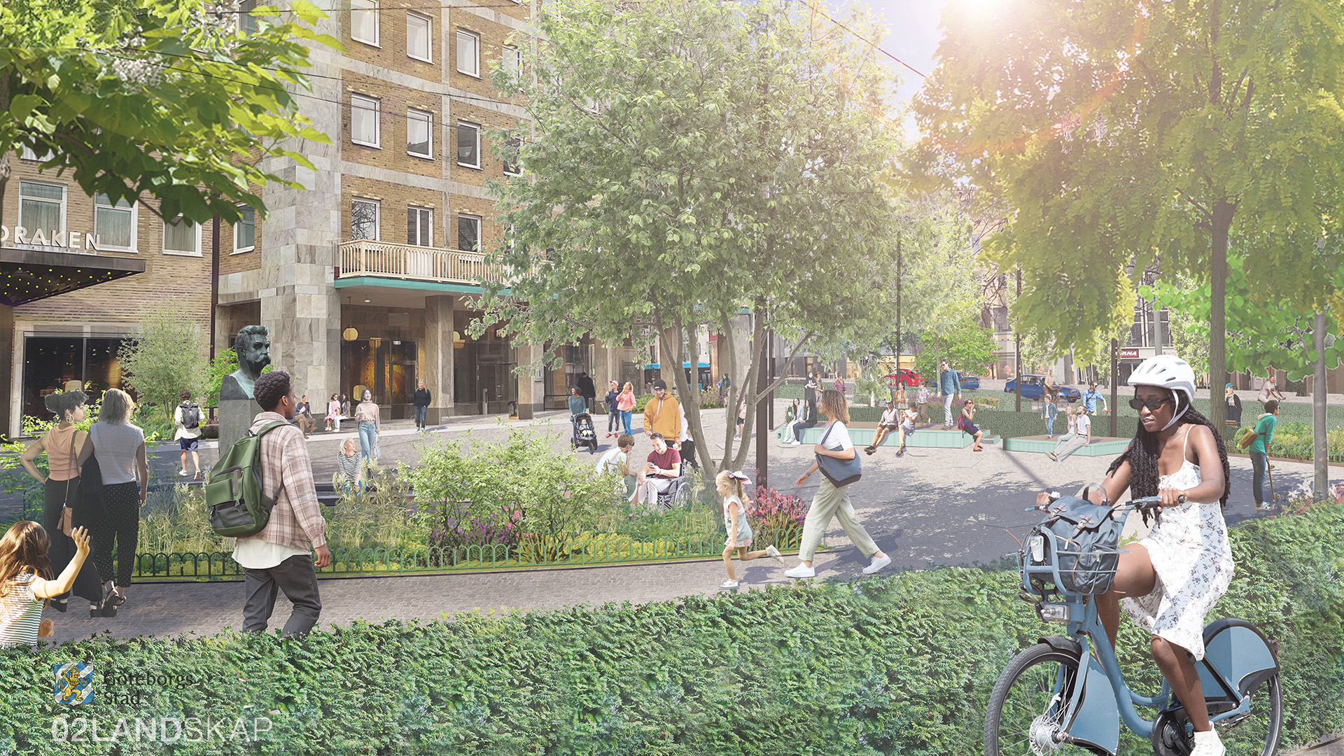 Visionsbild av Olof Palmes plats.