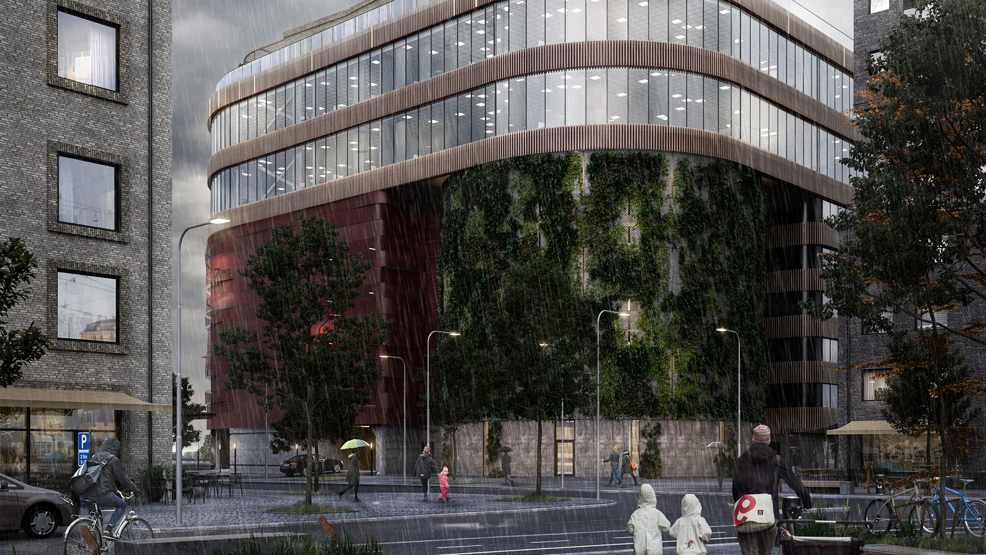 Visionsbild p-huset Masthugget Väst