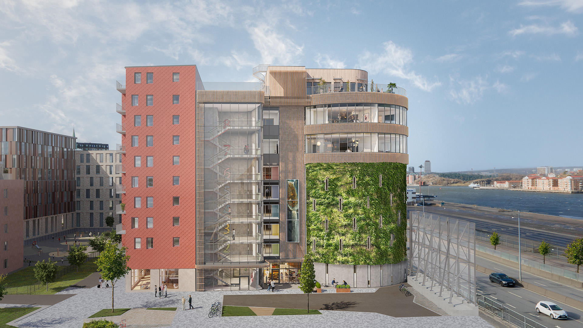 Visualisering av Masthugget Väst.